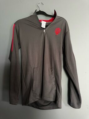 Knights Apparel Gray Pullover with Red Logo